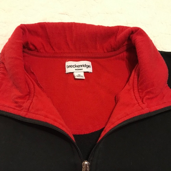 Breckenridge holiday black sweatshirt with embroidered reindeer design (3X) - Picture 6 of 16